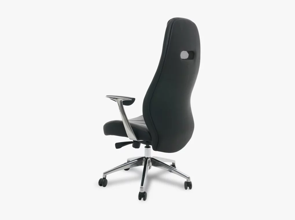PRIMELINE F102 FEKETE VALÓDI BŐR IRODASZÉK