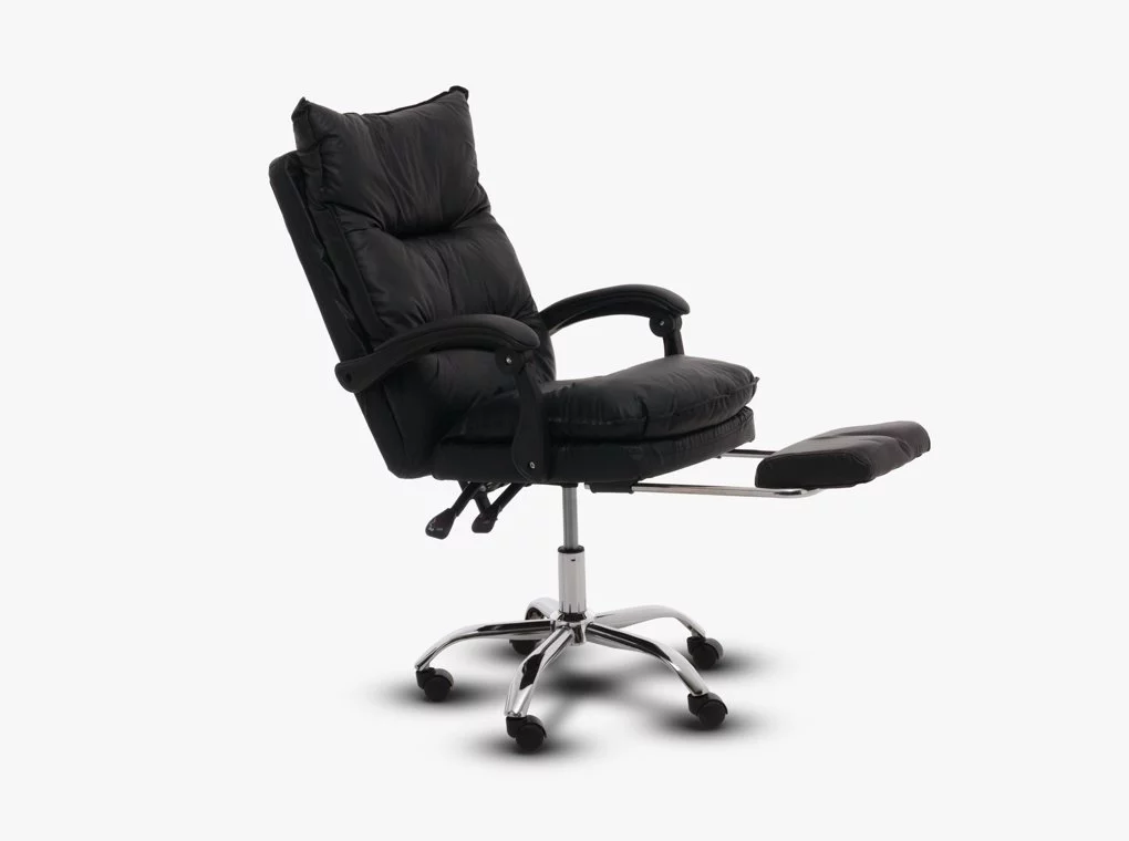 Irodaszék Jack 104 fekete textilbőr + lábtartó