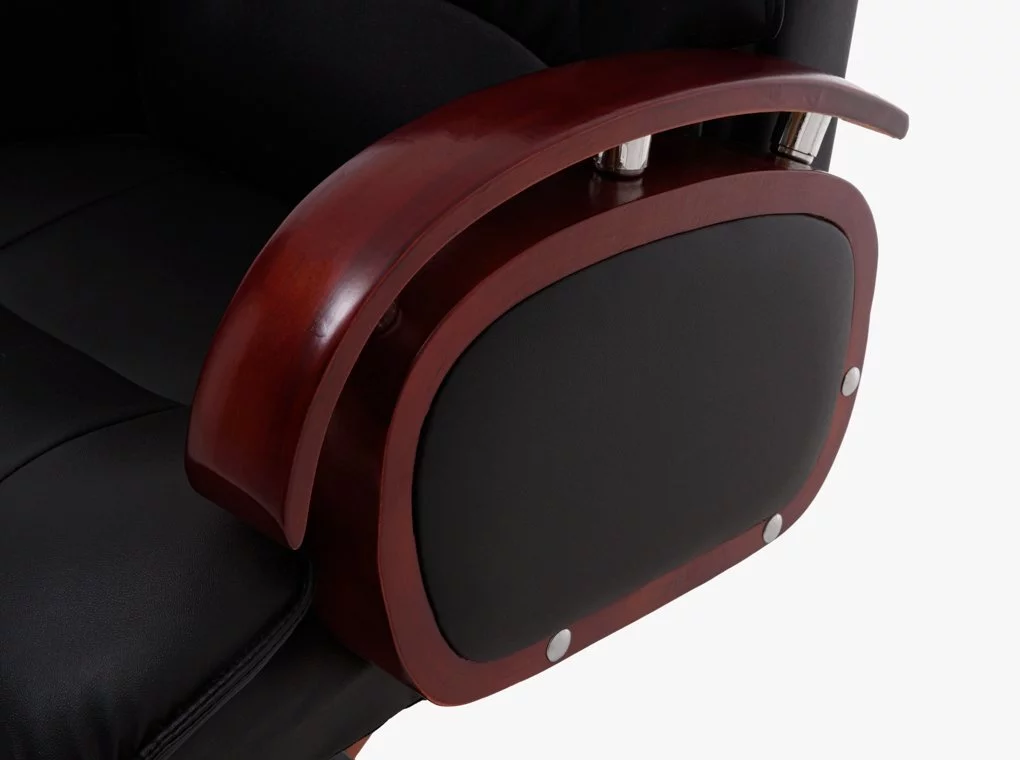 Irodaszék Jack 108 fekete textilbőr + fa