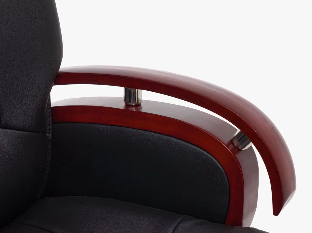 Irodaszék Jack 108 fekete textilbőr + fa