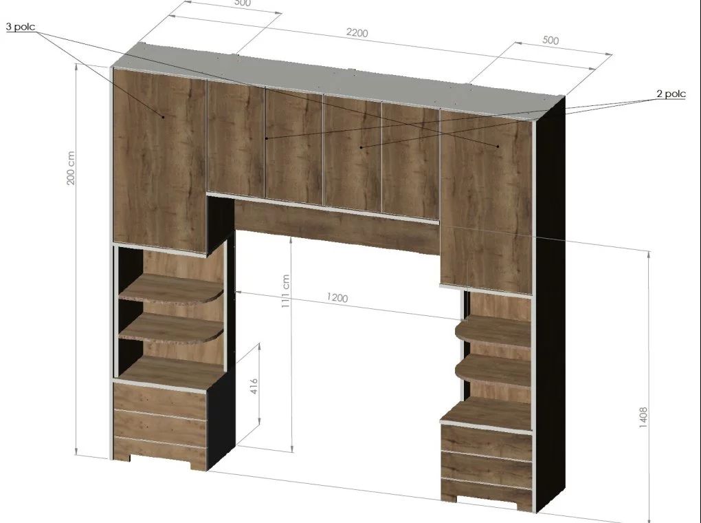 Lincoln áthidalós szekrény