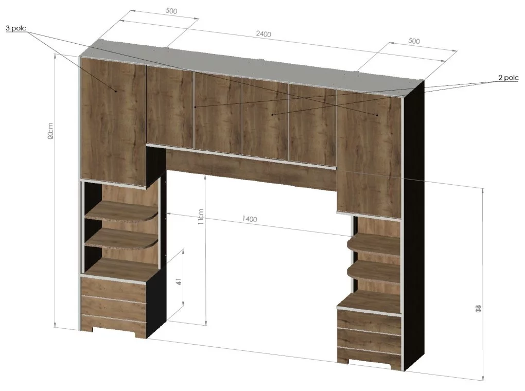 Lincoln áthidalós szekrény