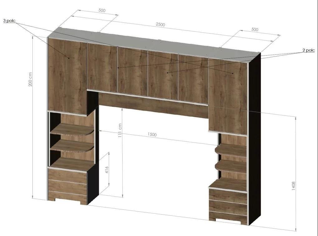 Lincoln áthidalós szekrény